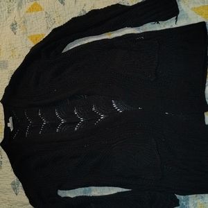 Black knit cardigan with pockets medium